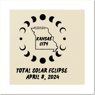 Missouri Kansas City Total Solar Eclipse 2024 Posters and Art